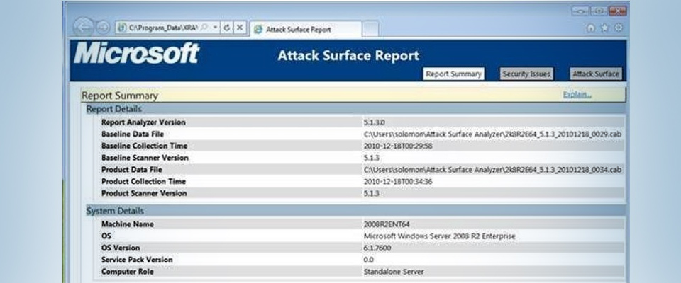 Attack Surface Analyzer